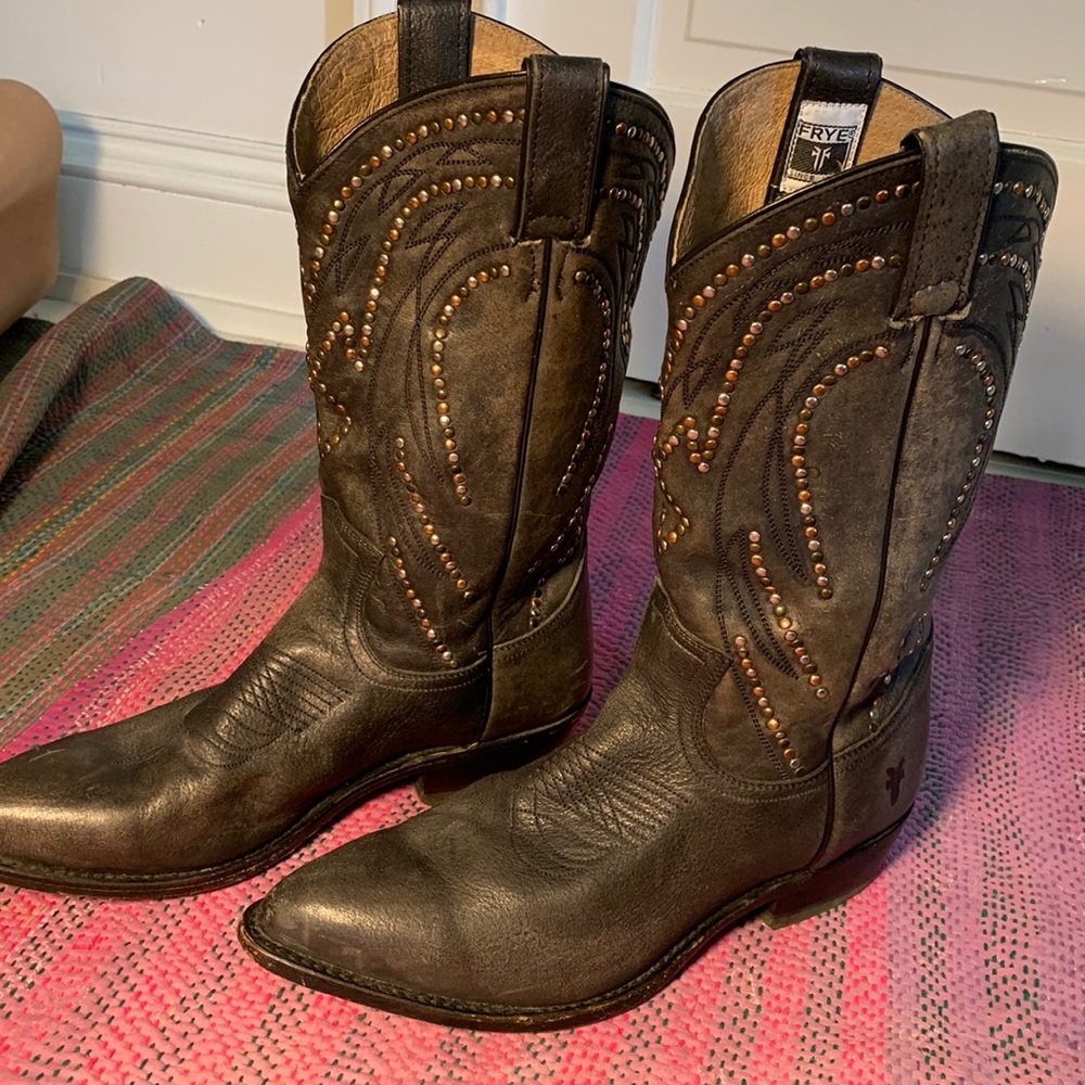 Frye studded boots